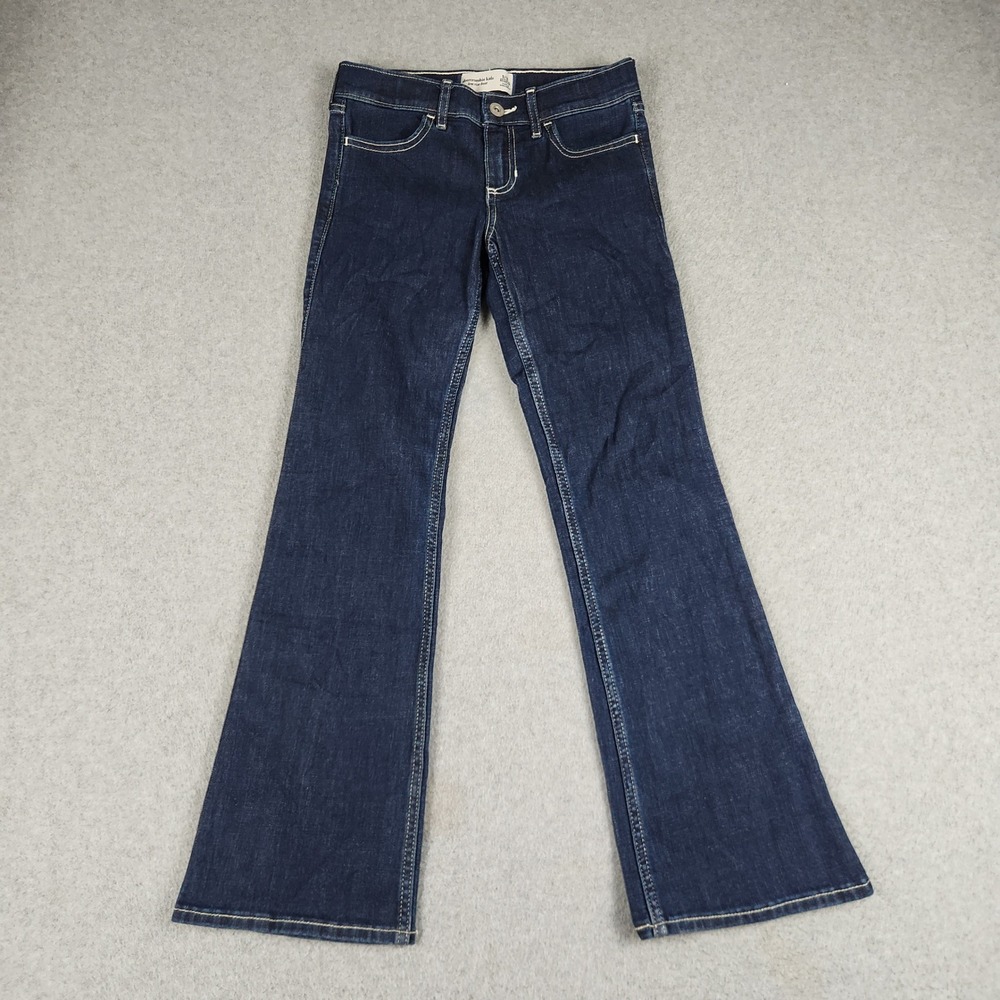Abercrombie Kids Bootcut Jeans 9/10 Blue Denim Low Rise Dark Wash Streetwear